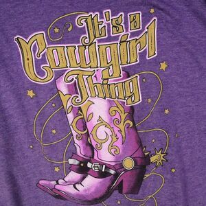 State Life Purple Cowgirl t-shirt Women's Size XL